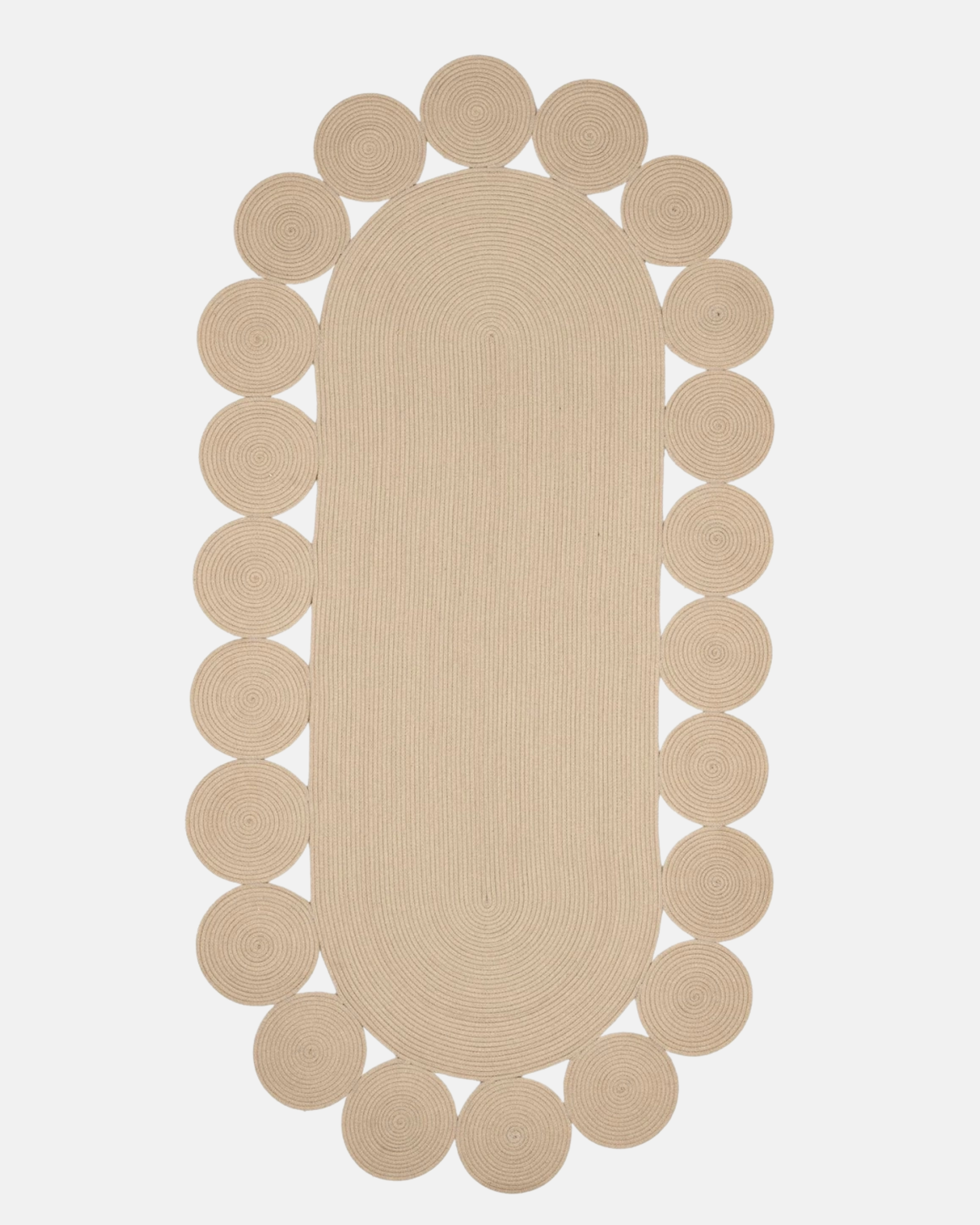 Comfy Halı Lime 13 Natural Oval Jüt Halı