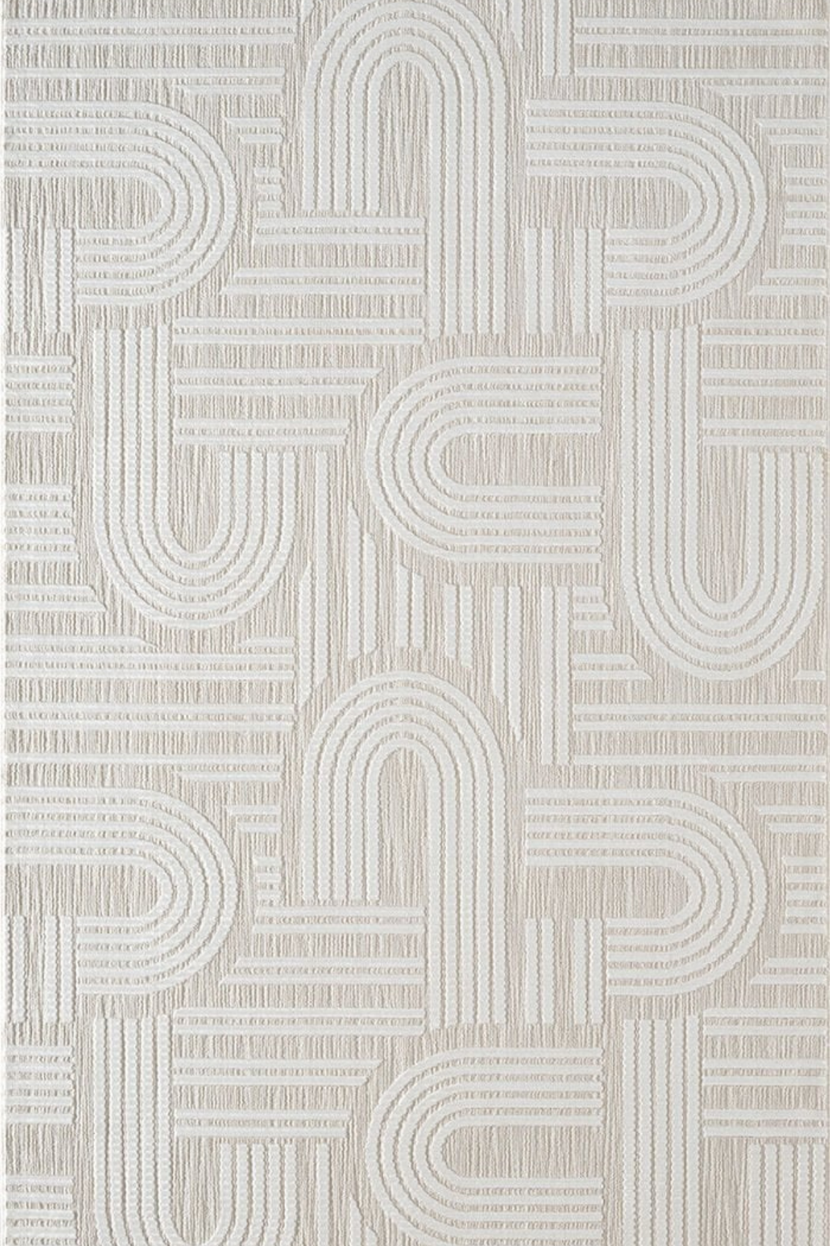 Comfy Halı Tual TL005A Krem Modern Bohem Halı