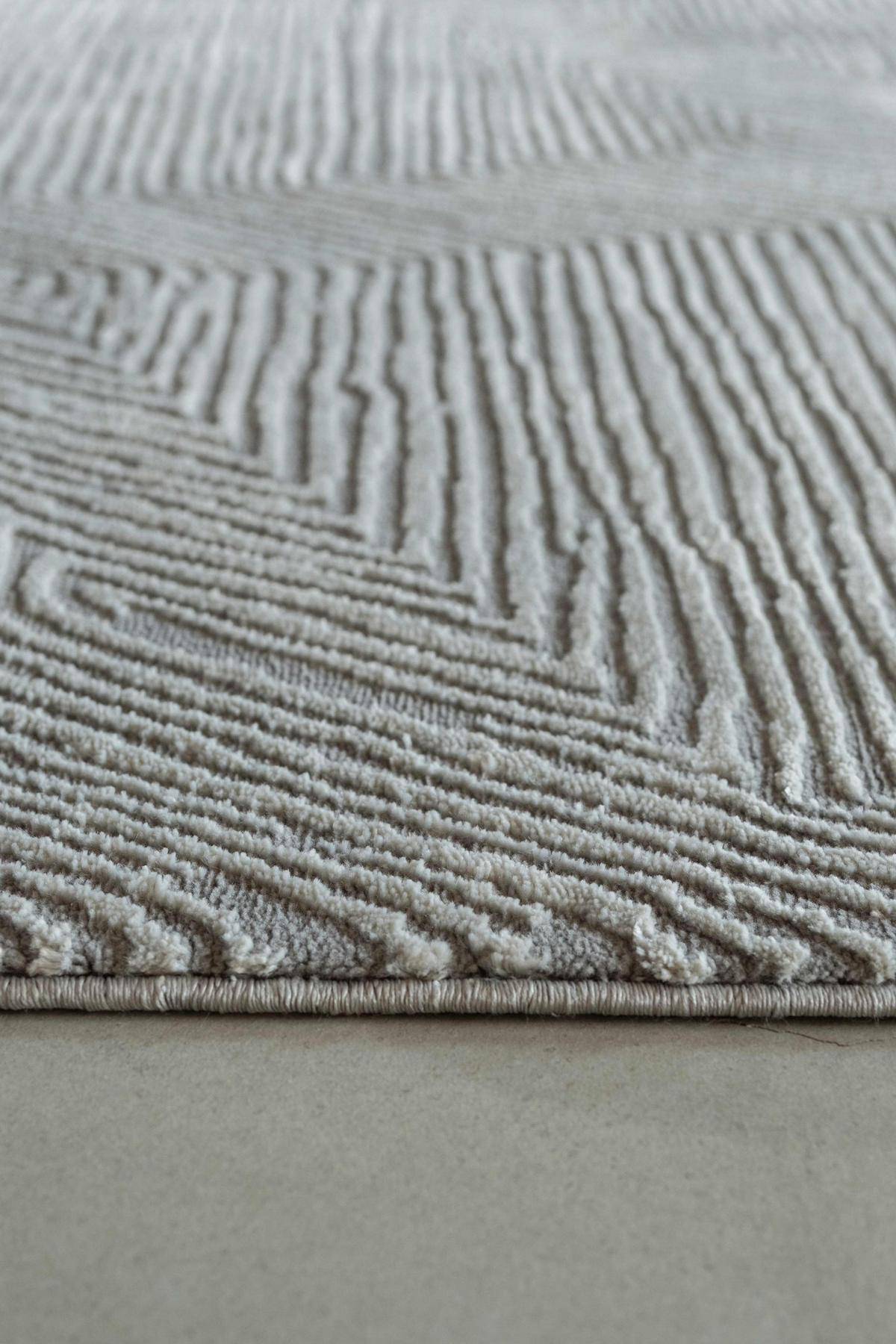 Comfy Halı Ritim 38446-096 Anti Alerjik Yumuşak Modern Gri Halı