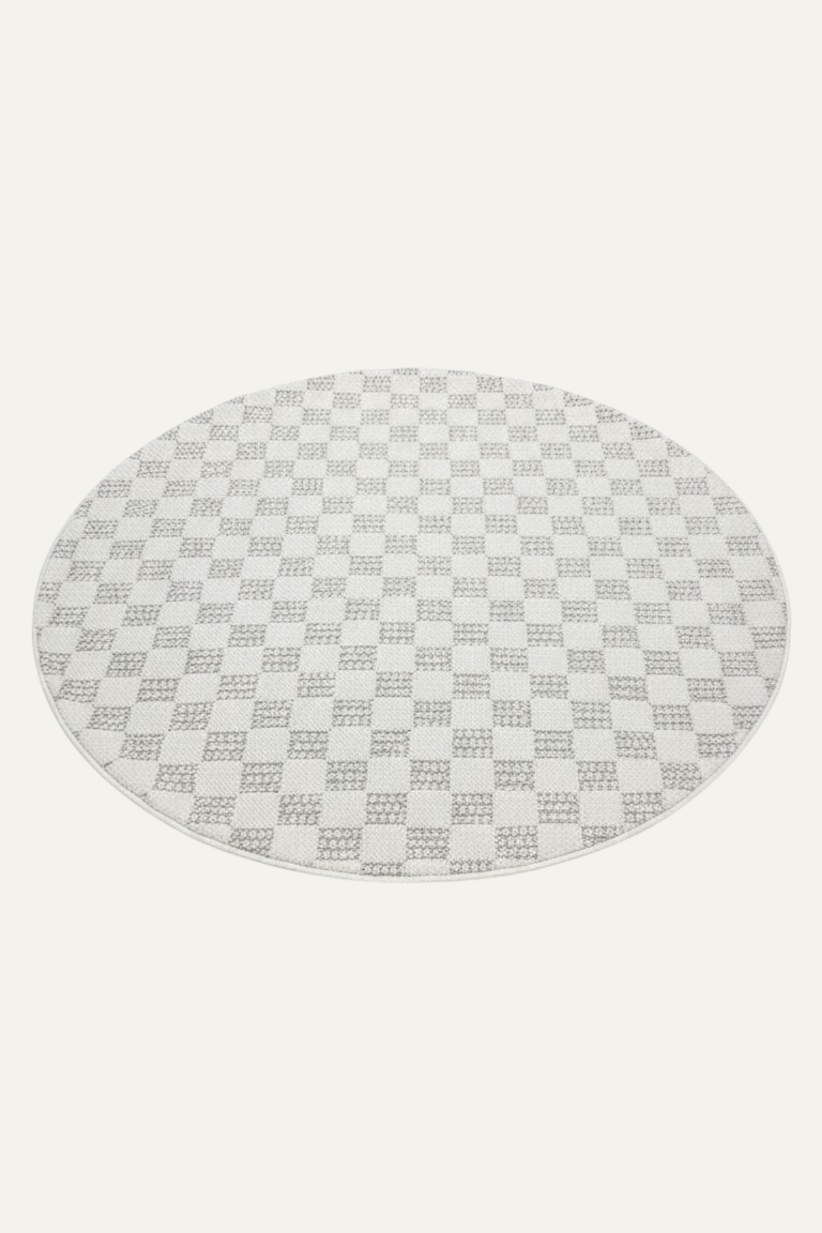 Comfy Halı Perl 09228 Beyaz Bukleli Minimalist Yuvarlak Örgü Halı