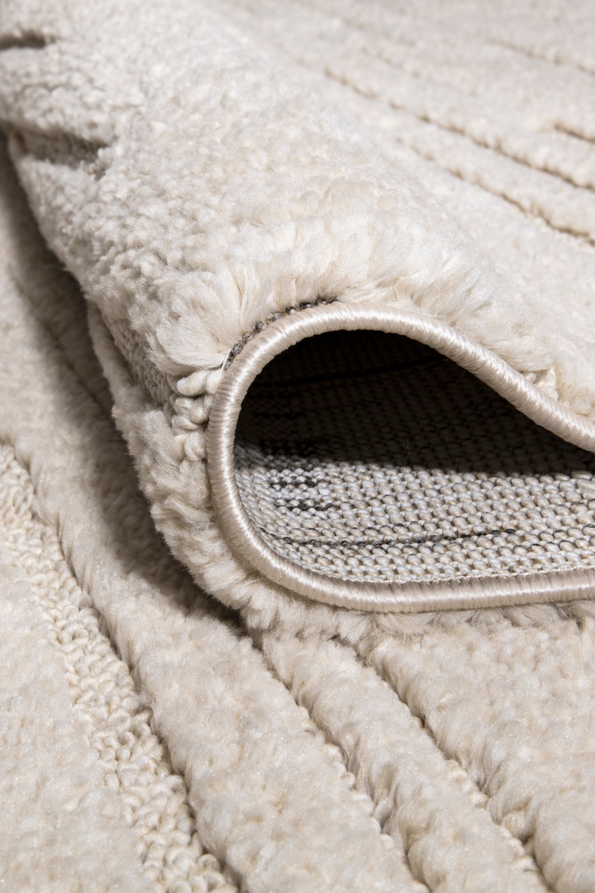 Comfy Halı Wind D534B R1044 Bej Shaggy Modern Halı