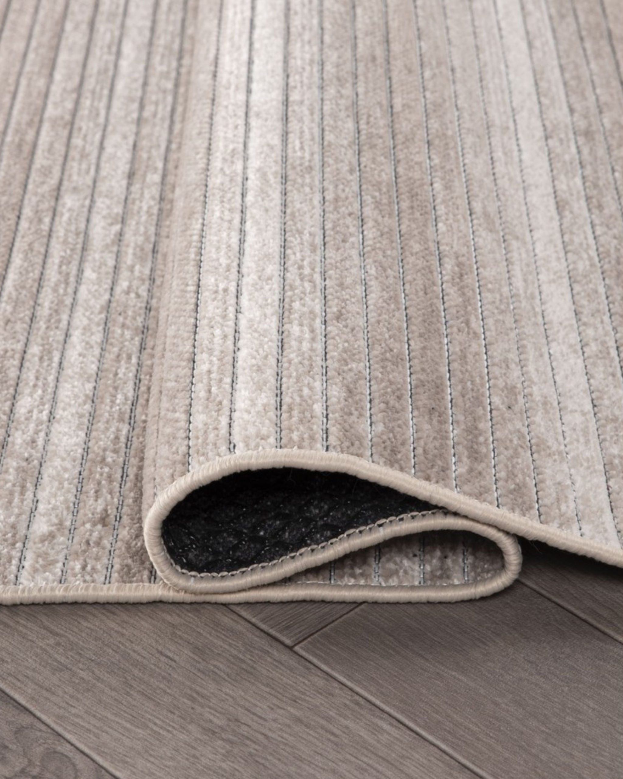 Comfy Halı Sevilla Duo Bej Makinede Yıkanabilir Kaymaz Taban Şönil Kilim