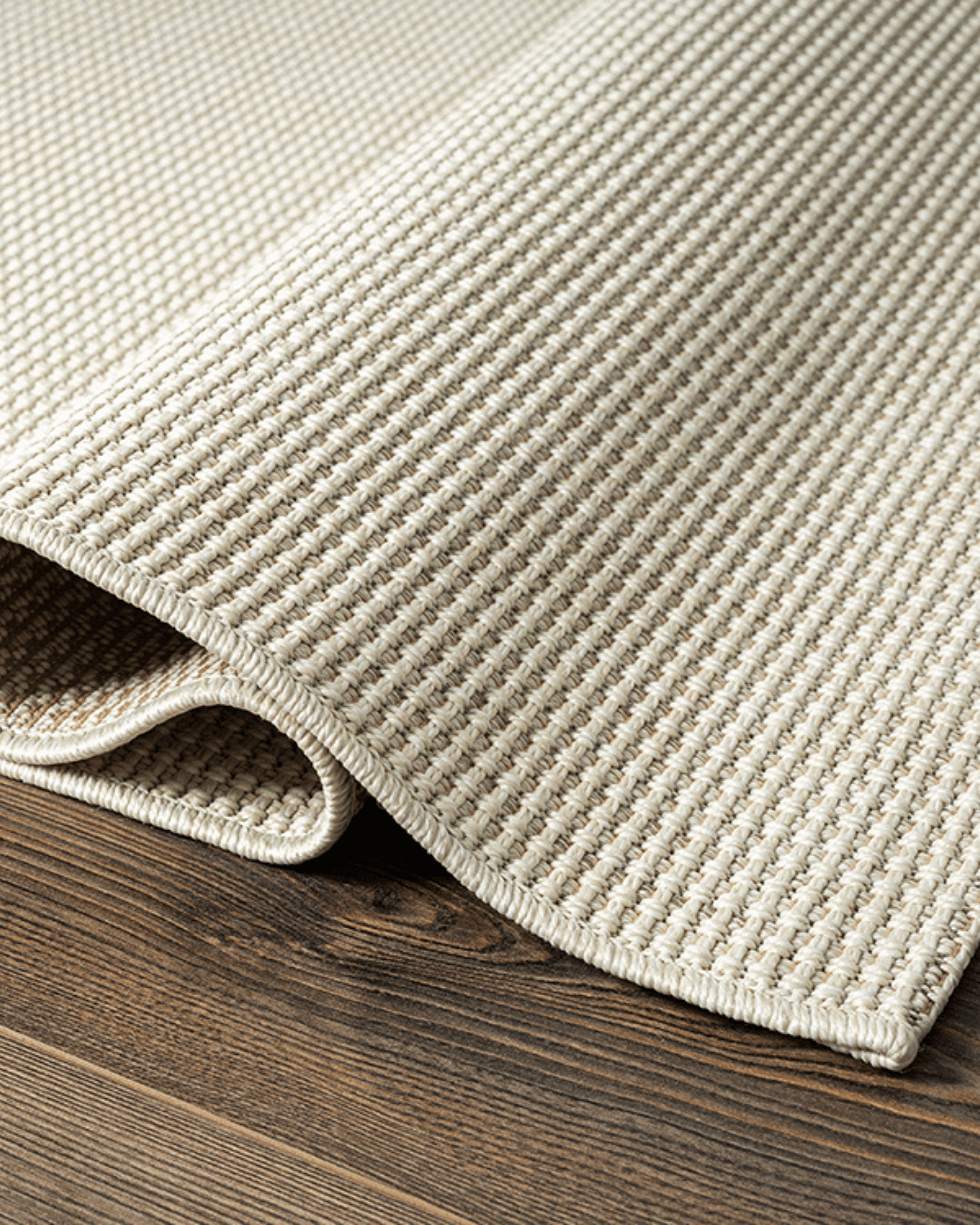 Comfy Halı Malta TI002A Beyaz Çizgili Doğal Jüt Halı