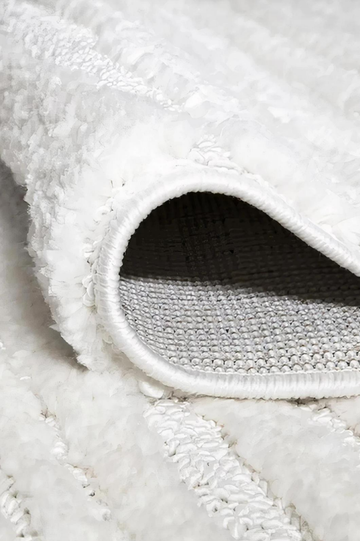 Comfy Halı Wind D534B R0911 Beyaz Shaggy Modern Halı