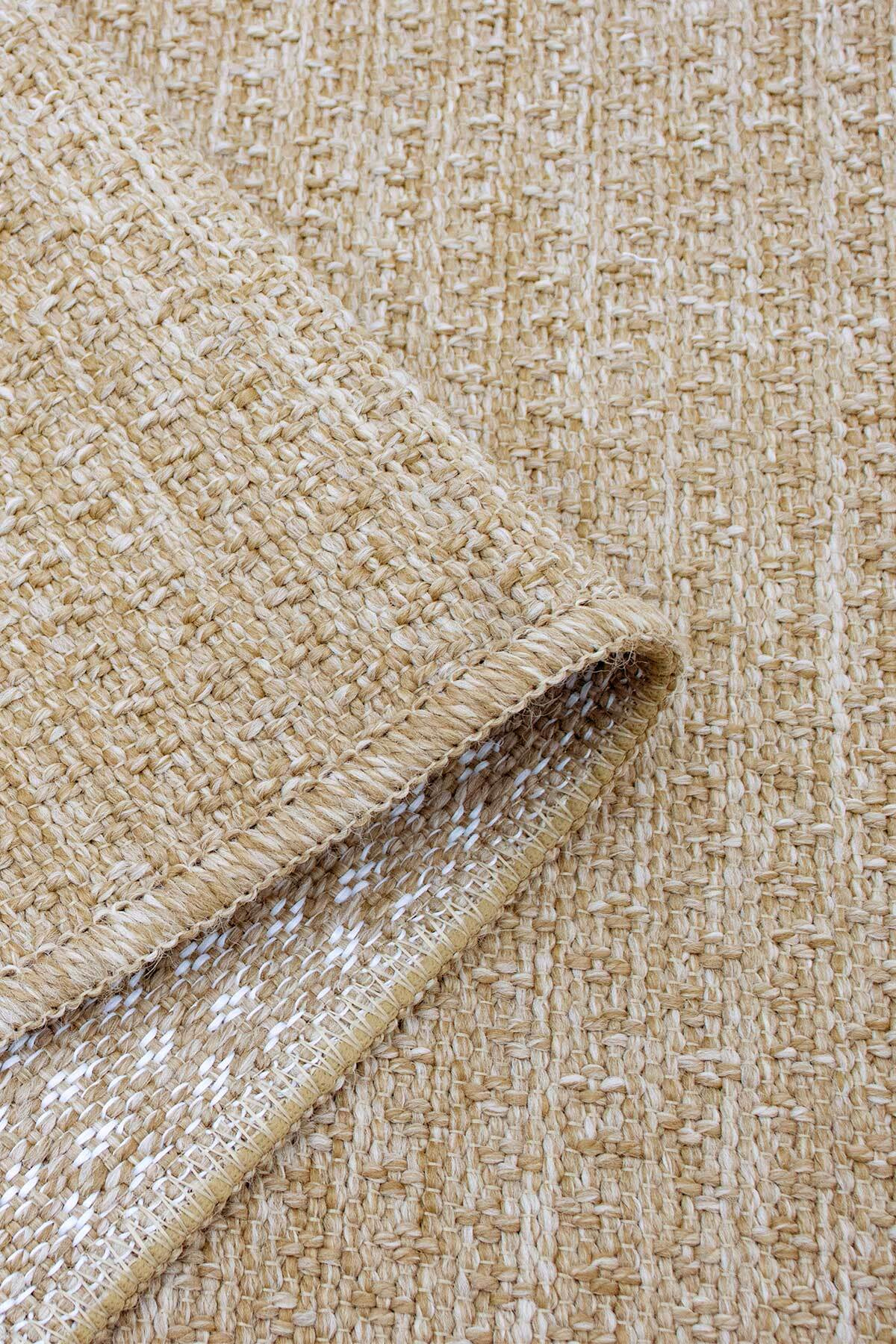 Comfy Halı Juta SSL0207 Bej Makinede Yıkanabilir Kaymaz Taban Sisal Dokuma Halı