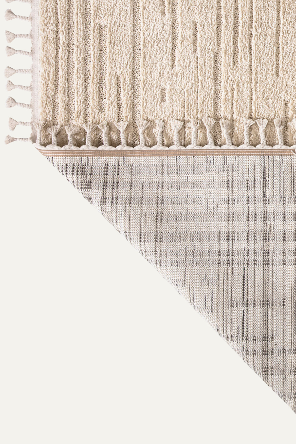 Comfy Halı Wind D534B R1044 Bej Shaggy Modern Halı