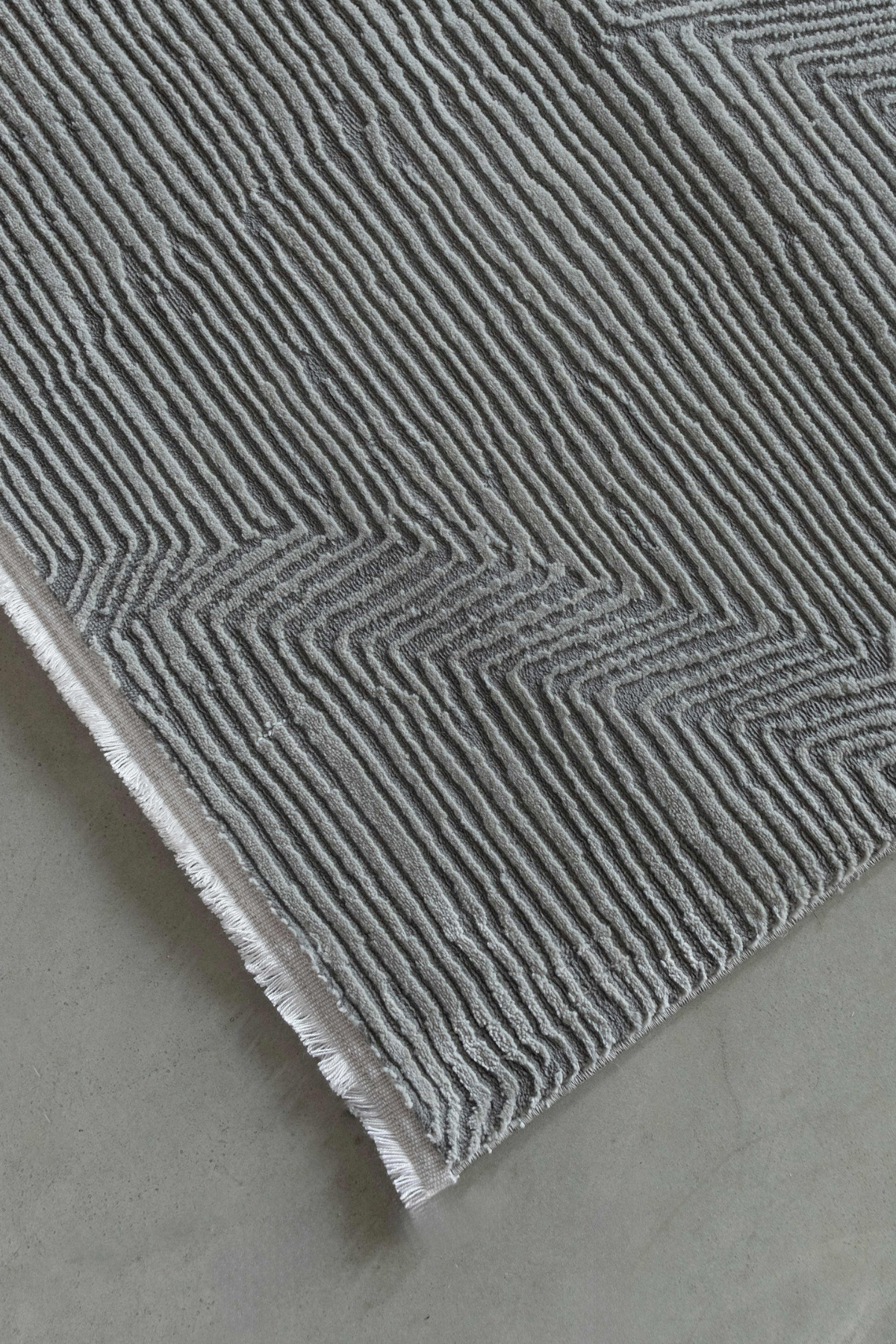 Comfy Halı Ritim 38446-096 Anti Alerjik Yumuşak Modern Gri Halı