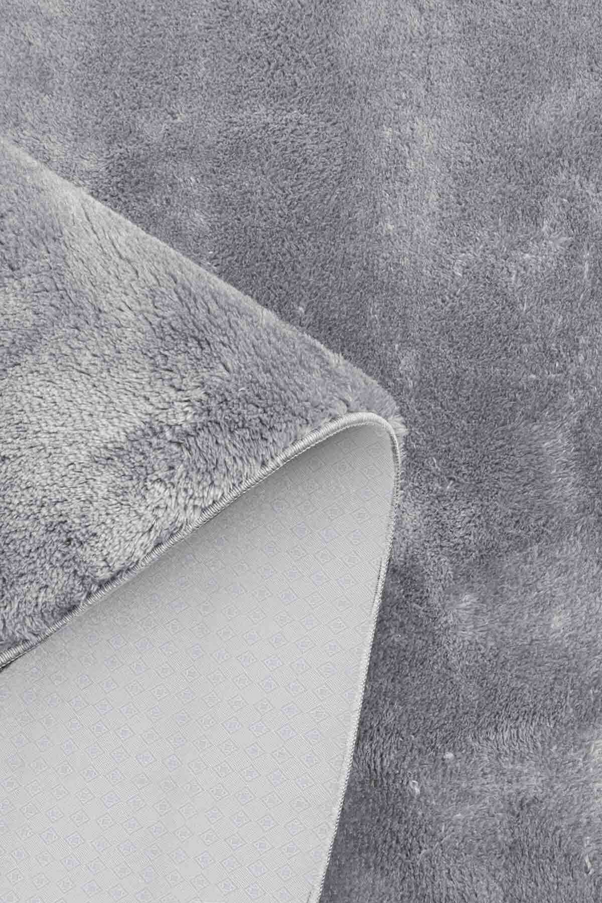Mars MRS0101 Gri Kaymaz Taban Makinede Yıkanabilir Peluş Dokuma Halı