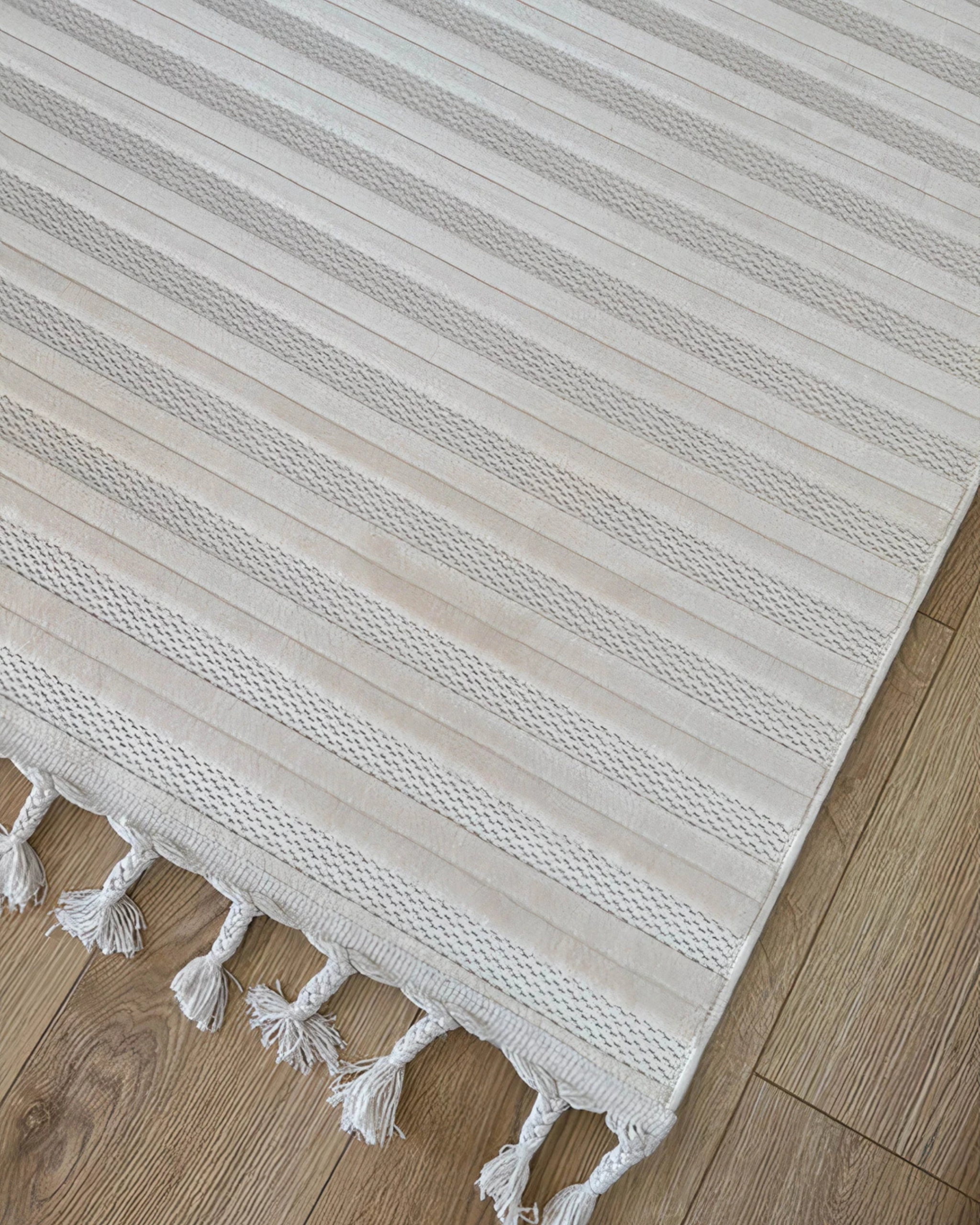 Comfy Halı Kali İskandinav Krem Tozumaz Bukleli Halı