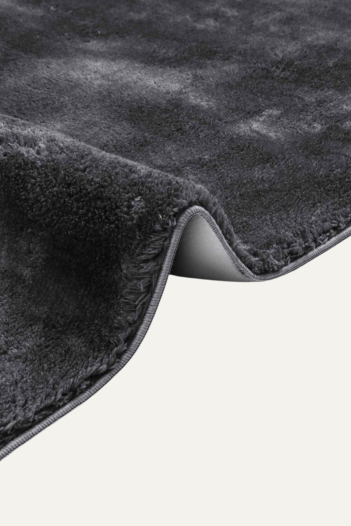 Mars MRS0103 Antrasit Kaymaz Taban Makinede Yıkanabilir Peluş Dokuma Halı
