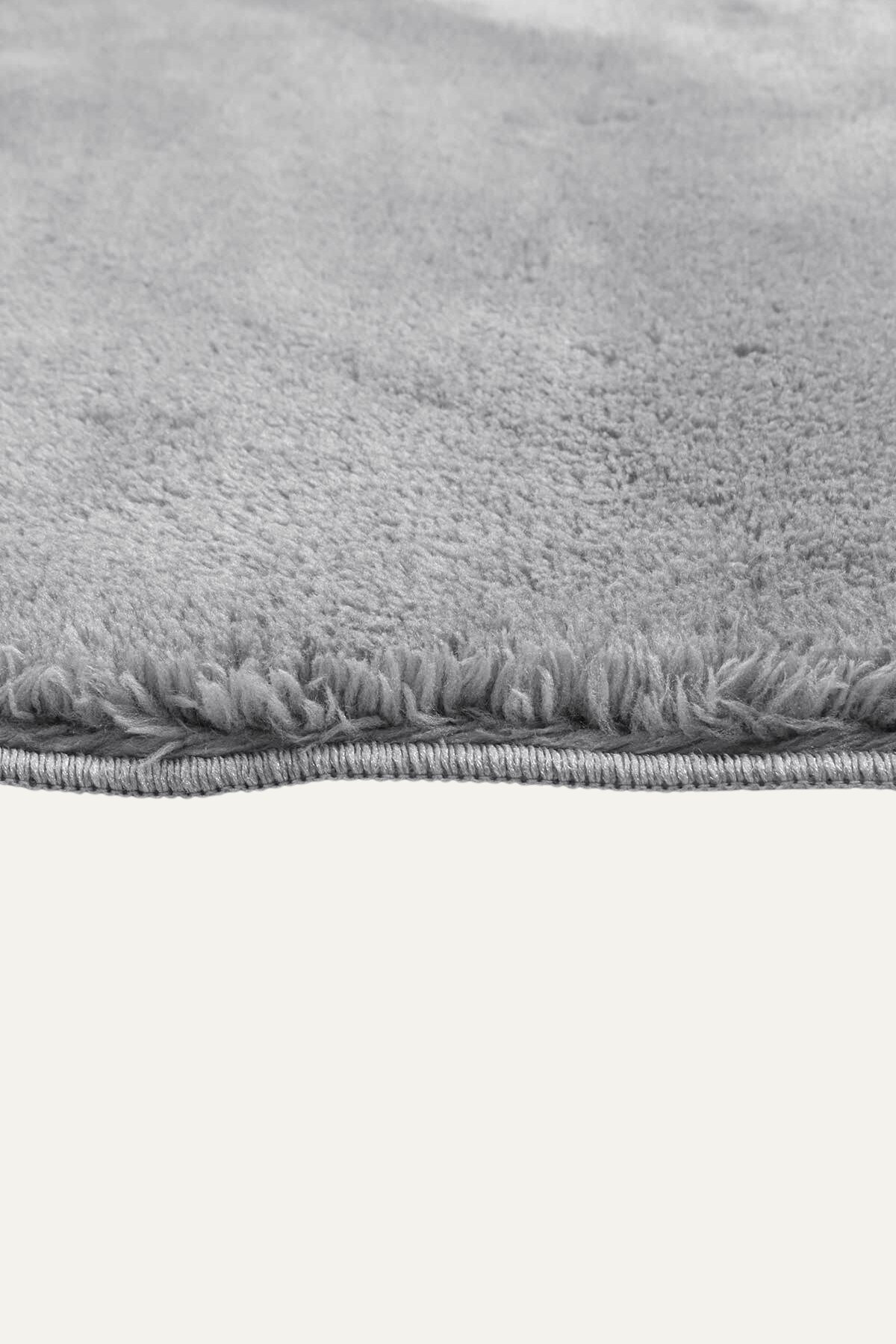 Mars MRS0101 Gri Kaymaz Taban Makinede Yıkanabilir Peluş Dokuma Halı