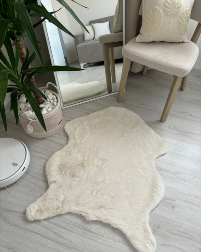 Comfy Halı Softy Bej Tavşan Post Yumuşak Dokulu Post Halı