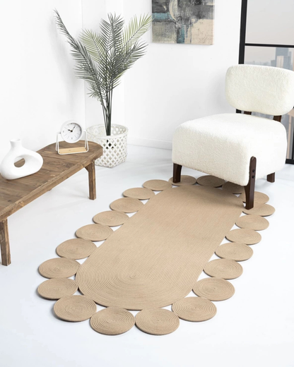 Comfy Halı Lime 13 Natural Oval Jüt Halı