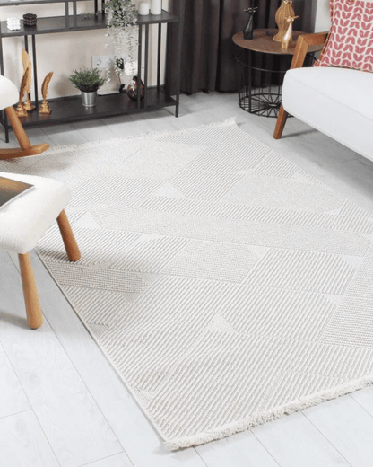 Comfy Halı Lupera LP006 Krem Bukleli Modern Örgü Halı