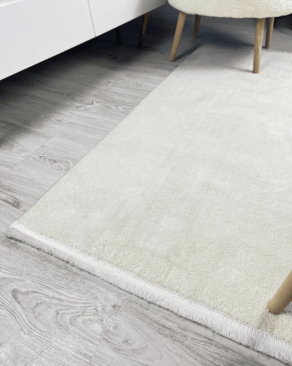 Comfy Halı Basic Krem Yumuşak Dokulu Peluş Halı