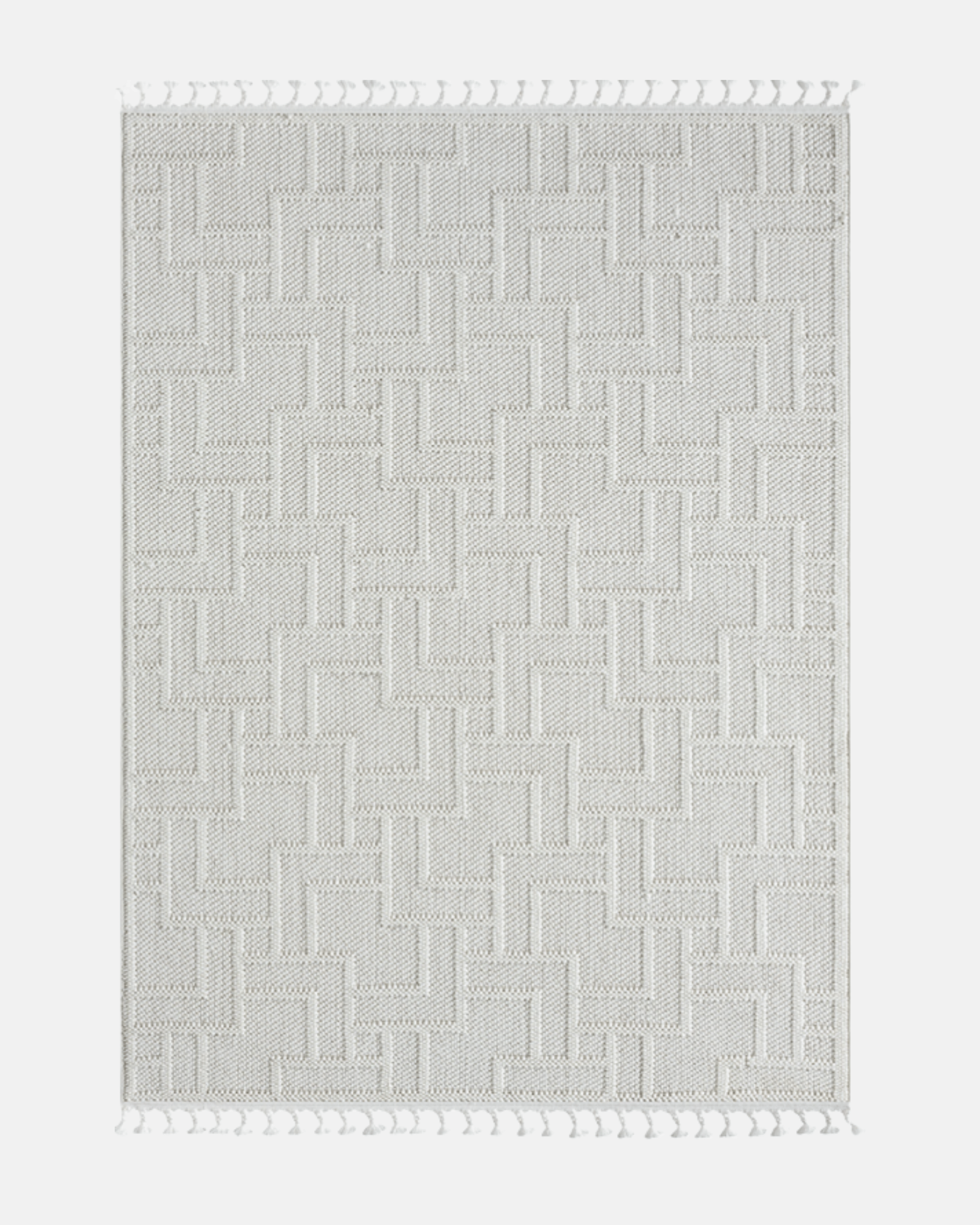 Comfy Halı Efes EF002A Beyaz Bukleli Modern İskandinav Örgü Halı