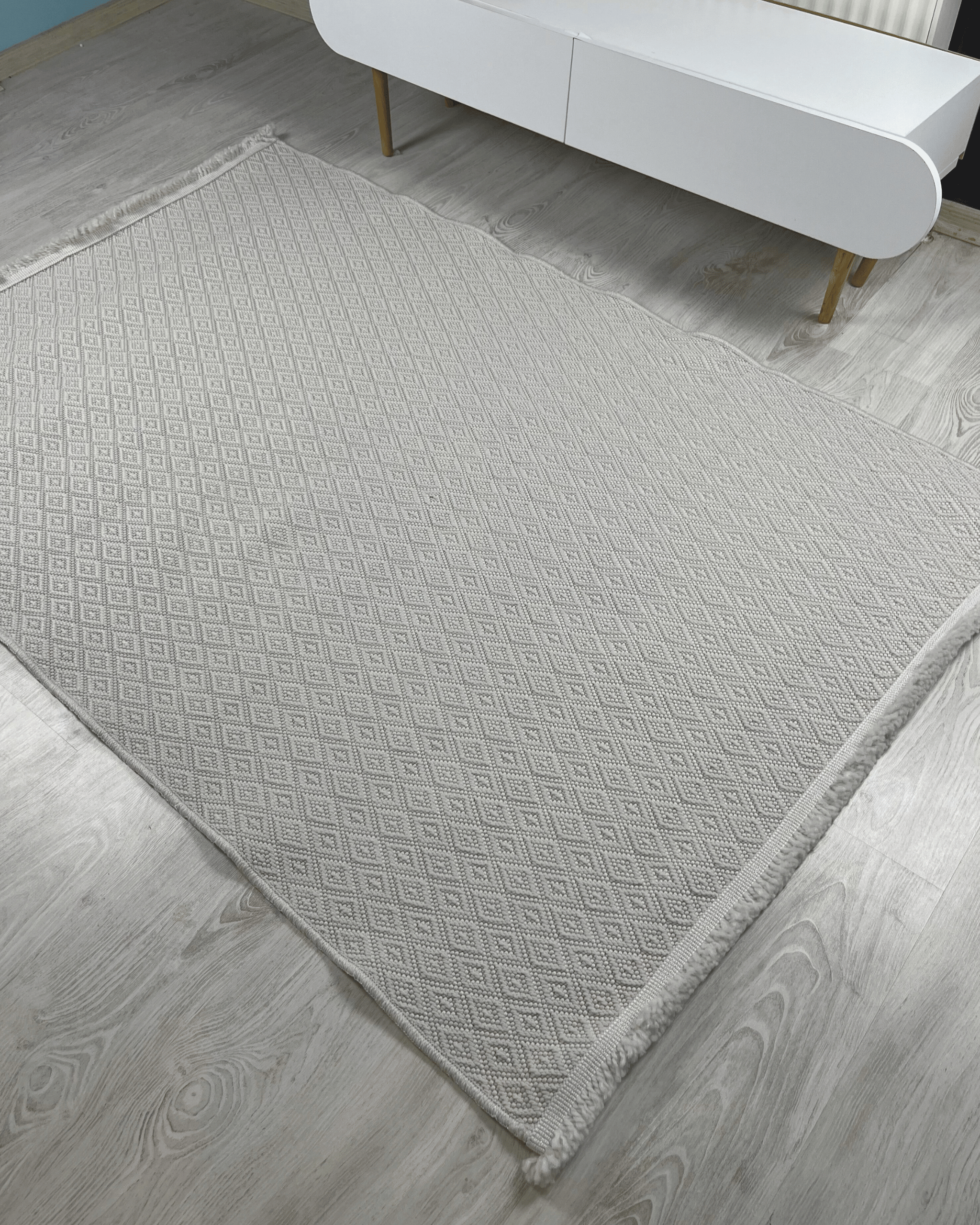 Comfy Halı Natural B03 Beyaz Makinede Yıkanabilir Yumuşak Sisal Halı