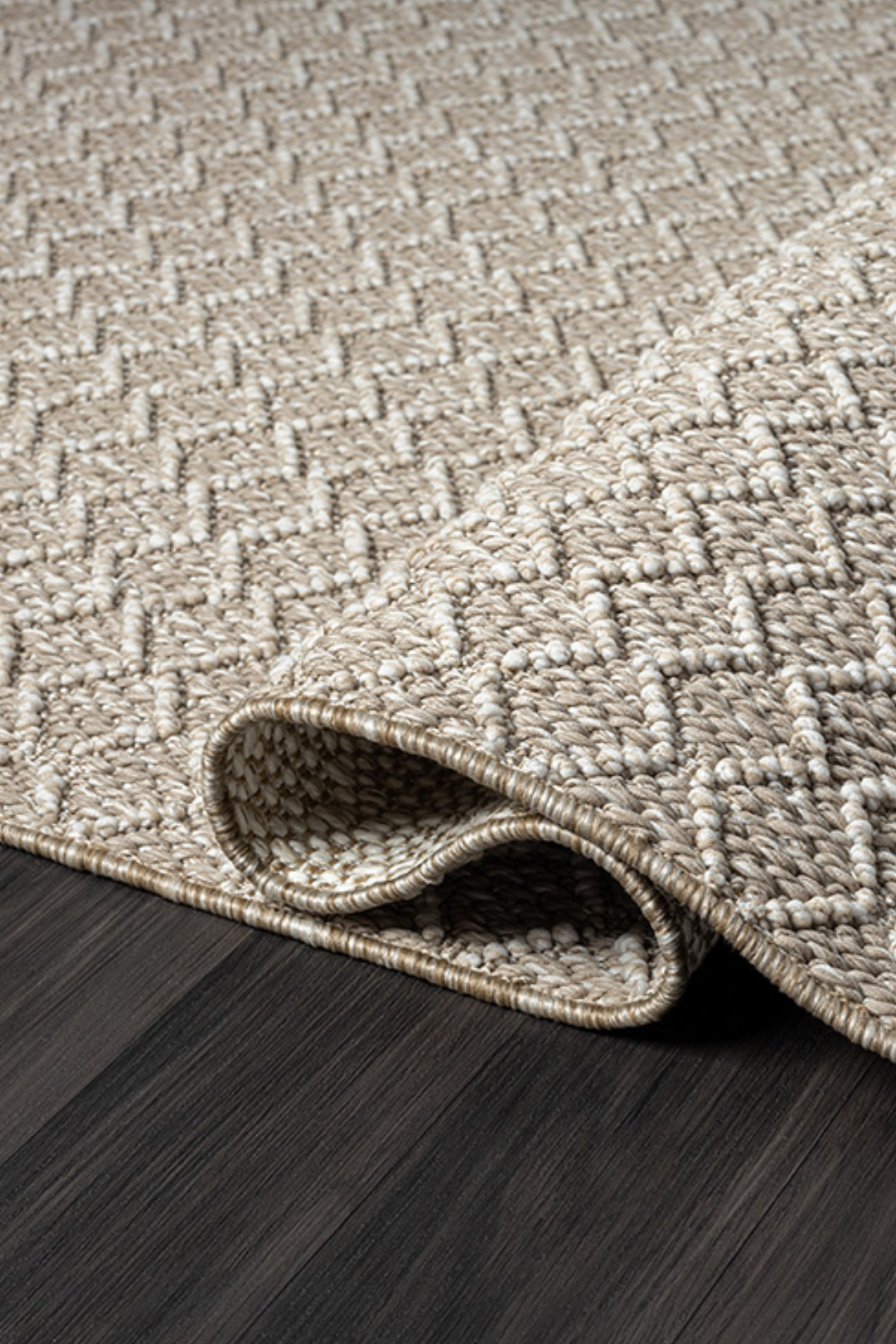 Comfy Halı Efes EF003A Kahverengi Bukleli Modern İskandinav Örgü Halı