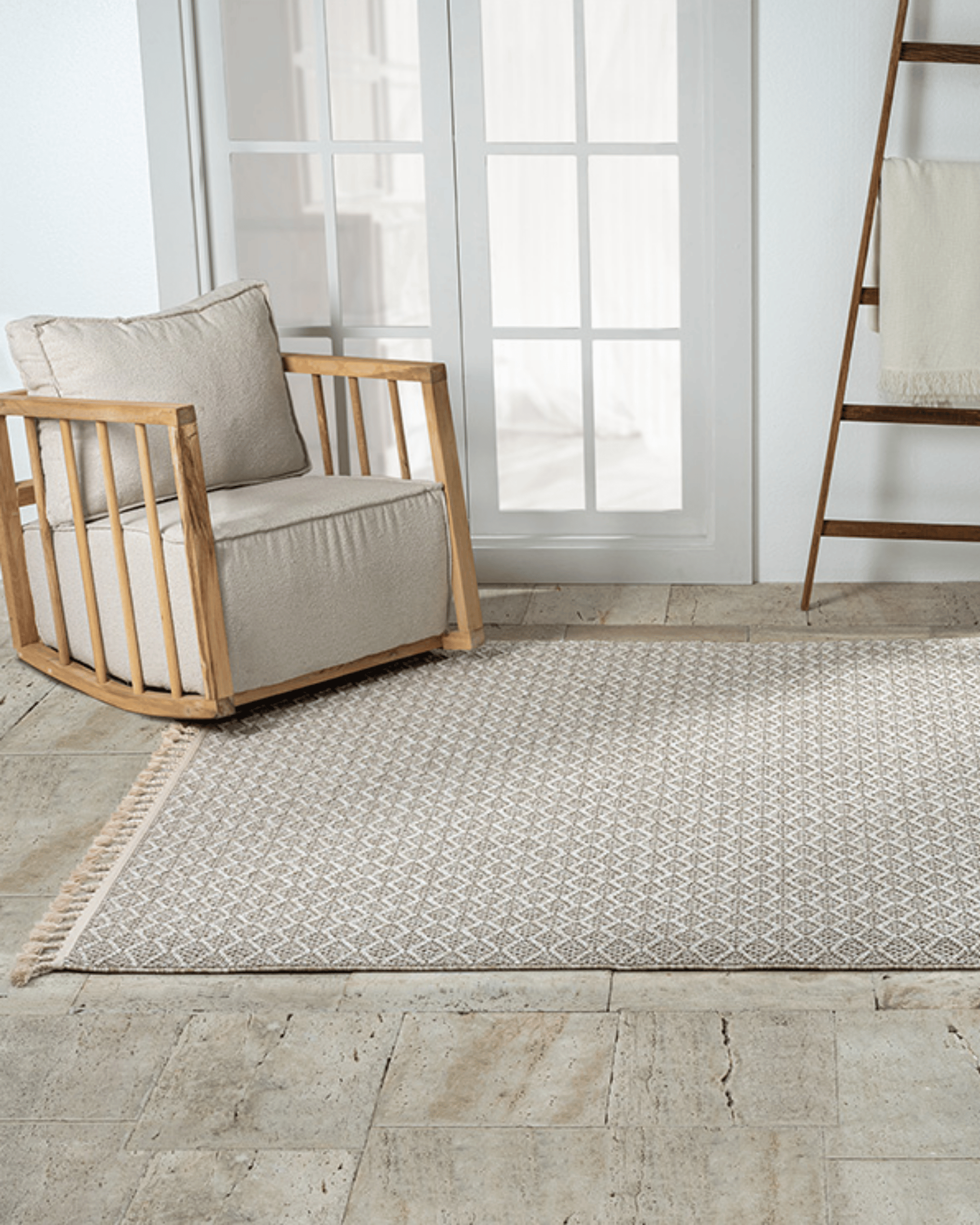 Comfy Halı Efes EF003A Kahverengi Bukleli Modern İskandinav Örgü Halı