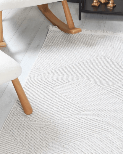 Comfy Halı Lupera LP006 Krem Bukleli Modern Örgü Halı