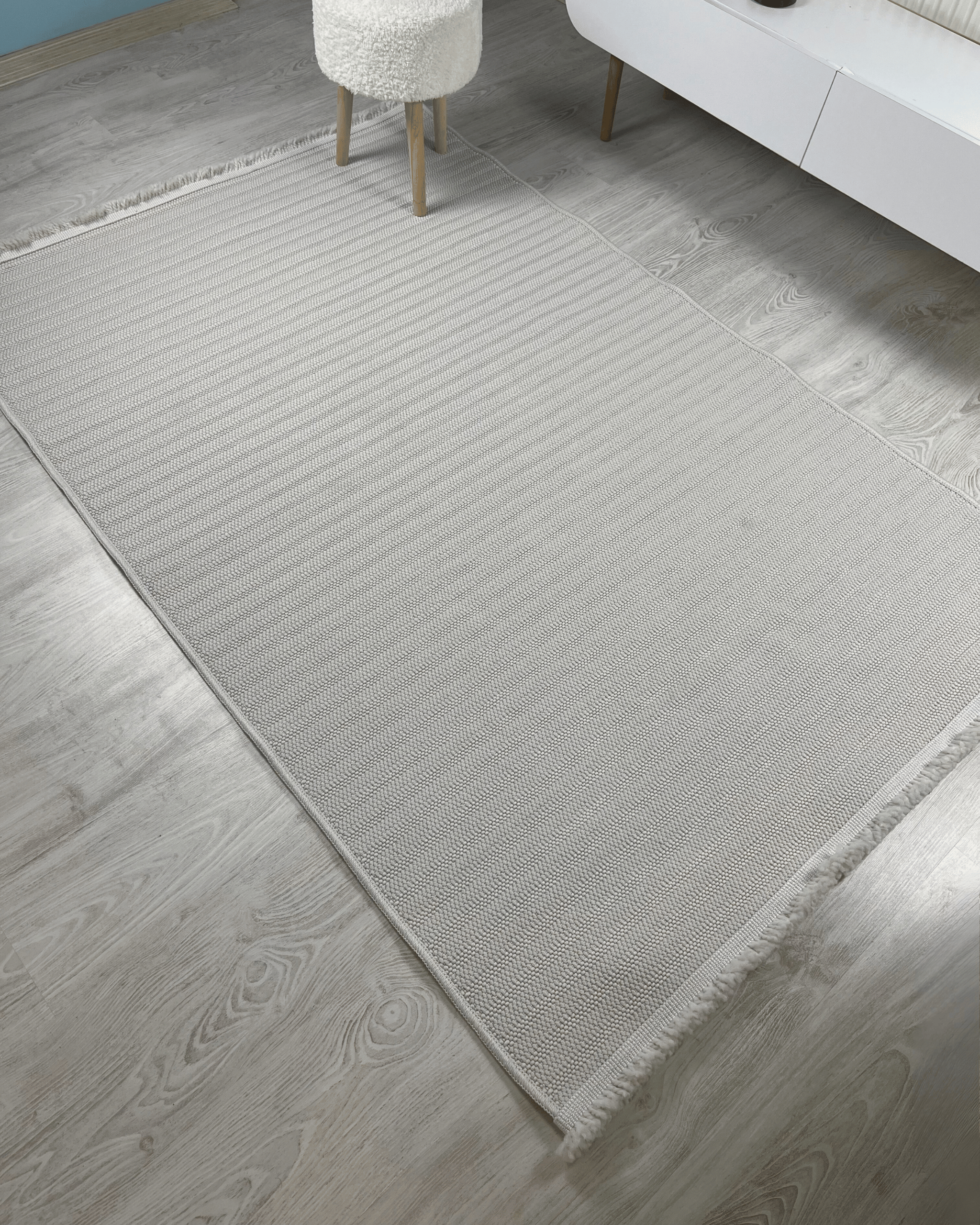 Comfy Halı Natural B04 Beyaz Makinede Yıkanabilir Yumuşak Sisal Halı
