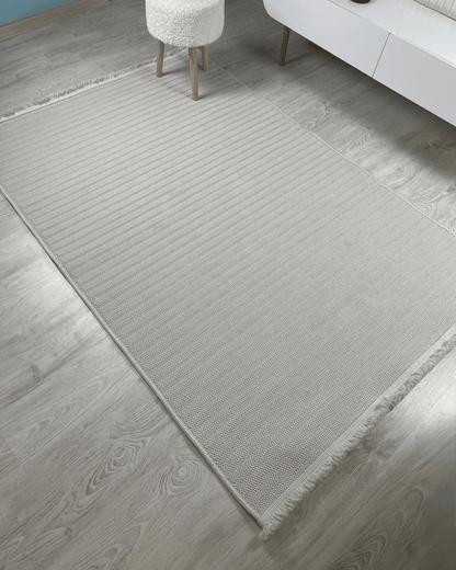 Comfy Halı Natural B04 Beyaz Makinede Yıkanabilir Yumuşak Sisal Halı