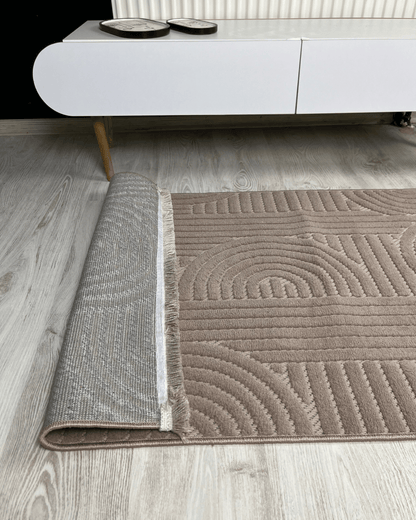 Comfy Halı Boho 09569 Kahverengi Bukleli Bohem Halı
