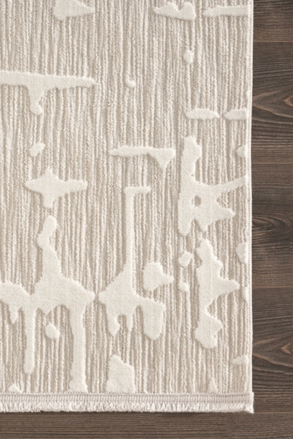 Comfy Halı Tual TL011A Krem Modern Halı