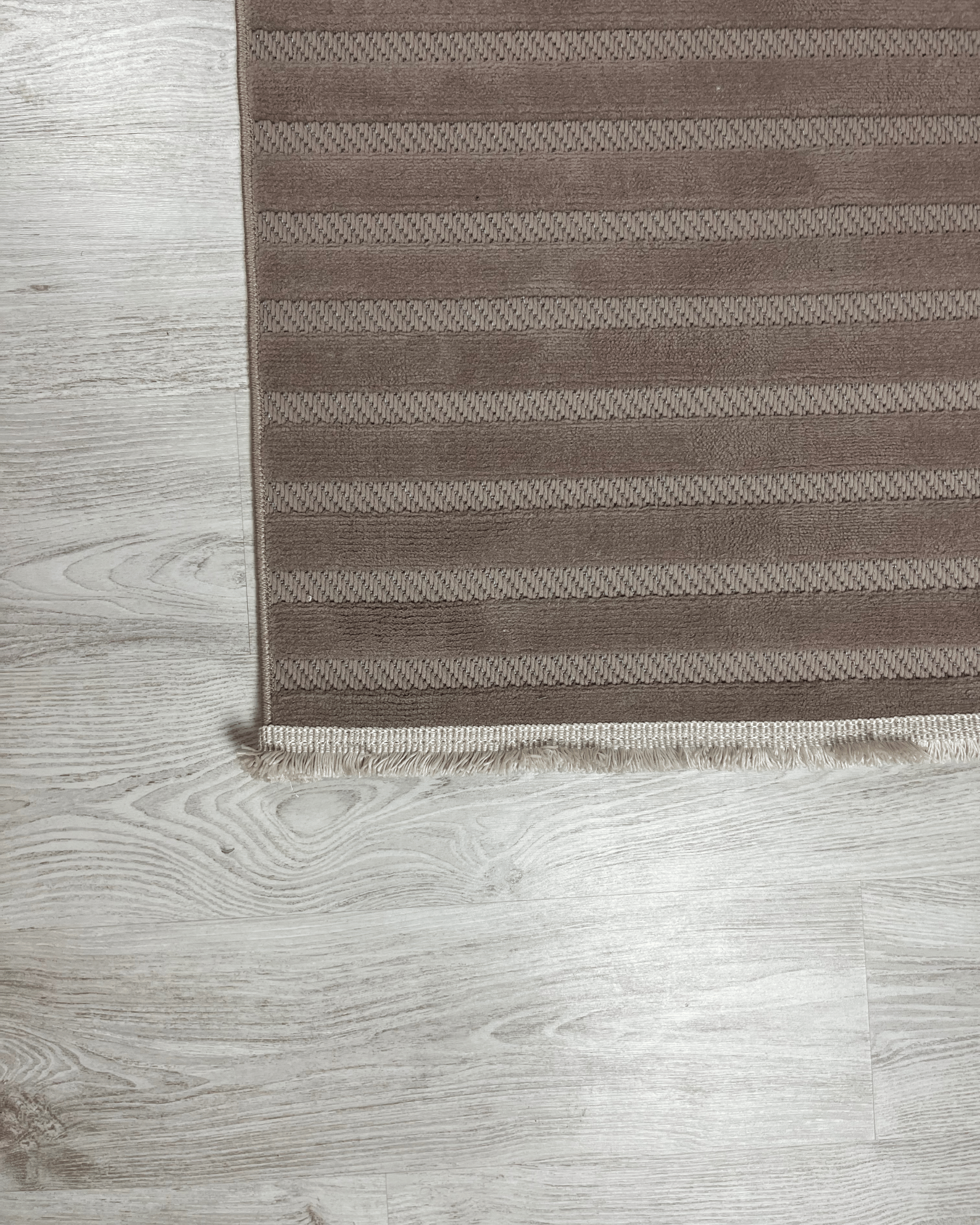 Comfy Halı Softure 08884 Kahverengi Bukleli Çizgili Halı