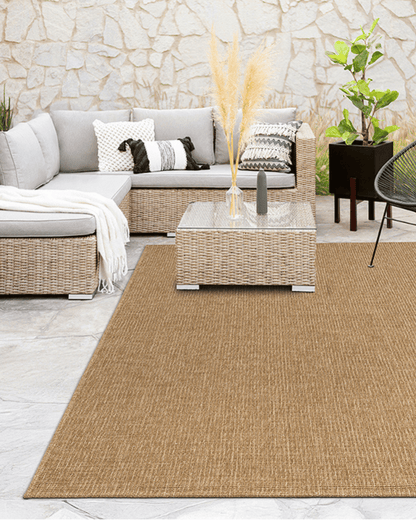 Comfy Halı Malta TI001A Kahverengi Çizgili Doğal Jüt Halı