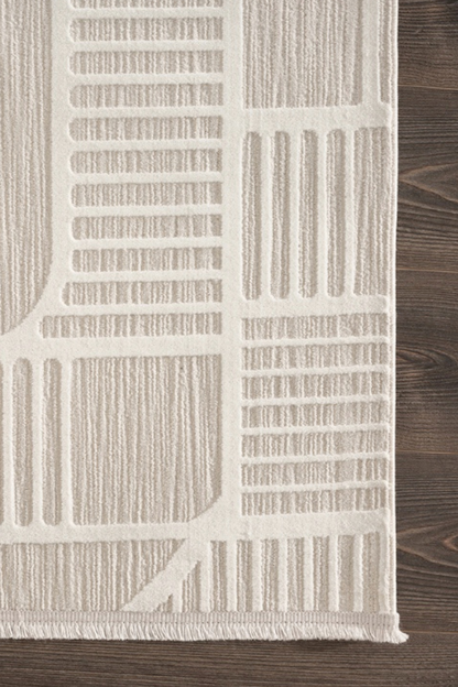 Comfy Halı Tual TL008A Krem Bohem Halı