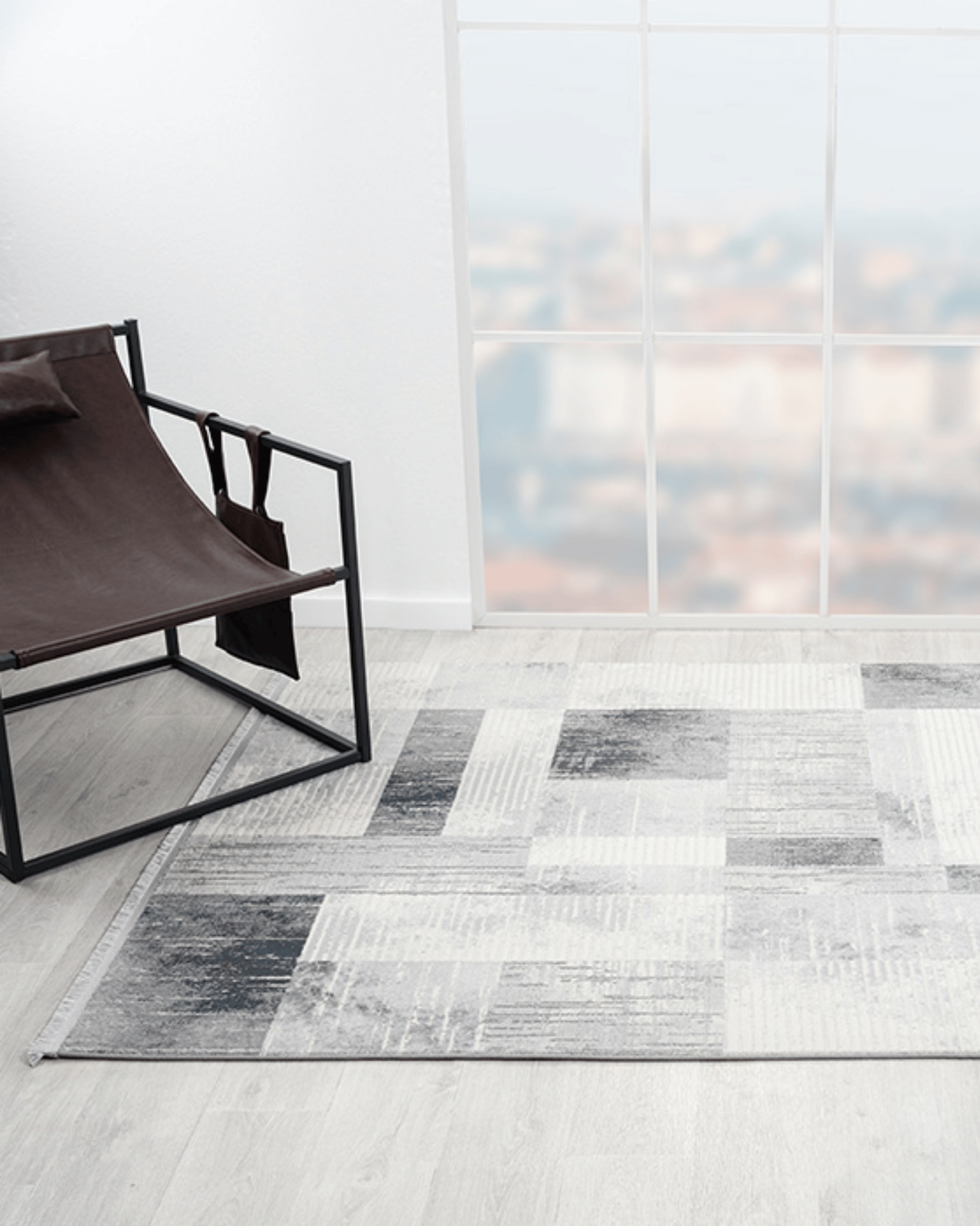 Comfy Halı Loya LY005G Gri Modern Tozumaz Halı