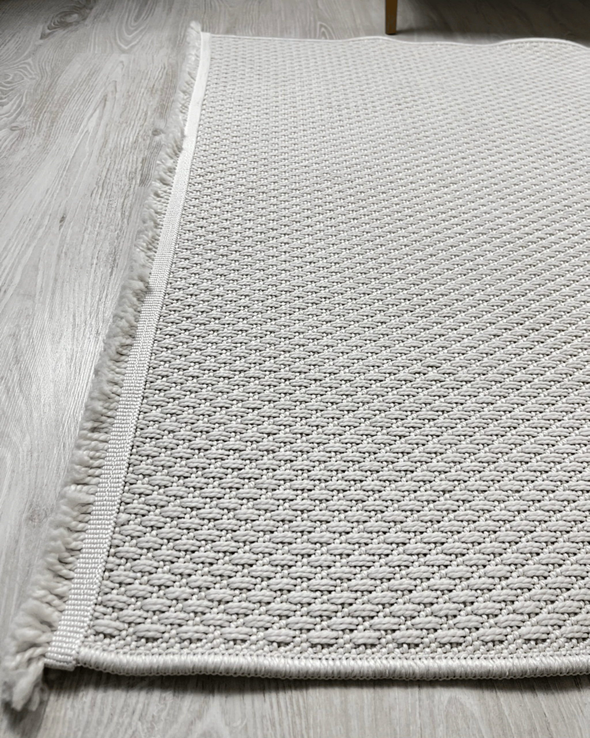Comfy Halı Natural B01 Beyaz Makinede Yıkanabilir Yumuşak Sisal Halı