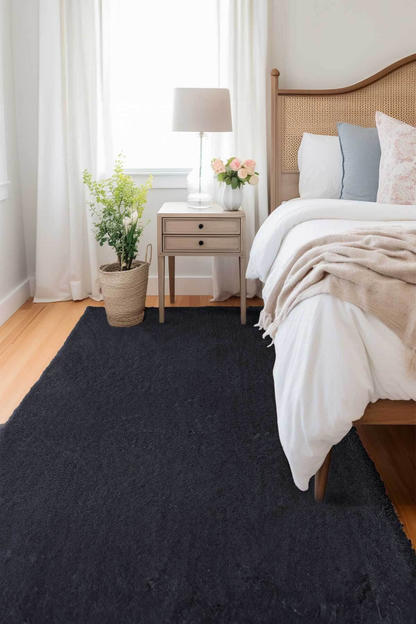 Mars MRS0103 Antrasit Kaymaz Taban Makinede Yıkanabilir Peluş Dokuma Halı