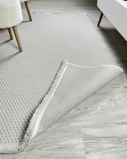 Comfy Halı Natural B01 Beyaz Makinede Yıkanabilir Yumuşak Sisal Halı