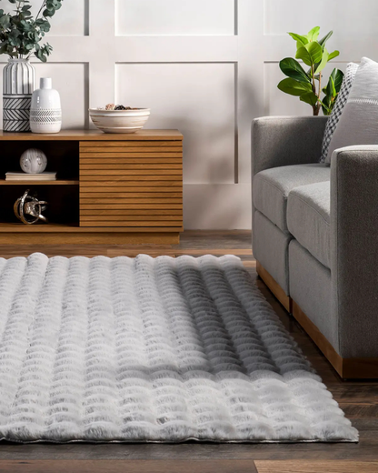 Comfy Halı Bubble Gri Yumuşak Dokulu Post Halı