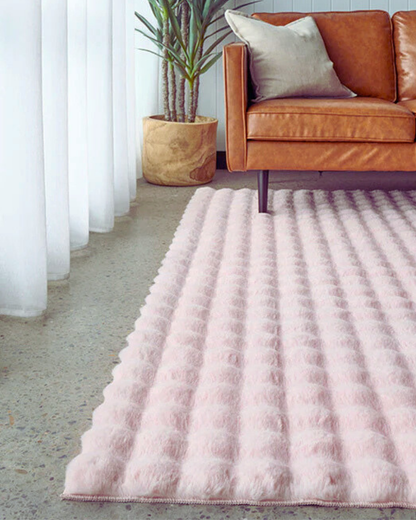 Comfy Halı Bubble Pembe Yumuşak Dokulu Post Halı
