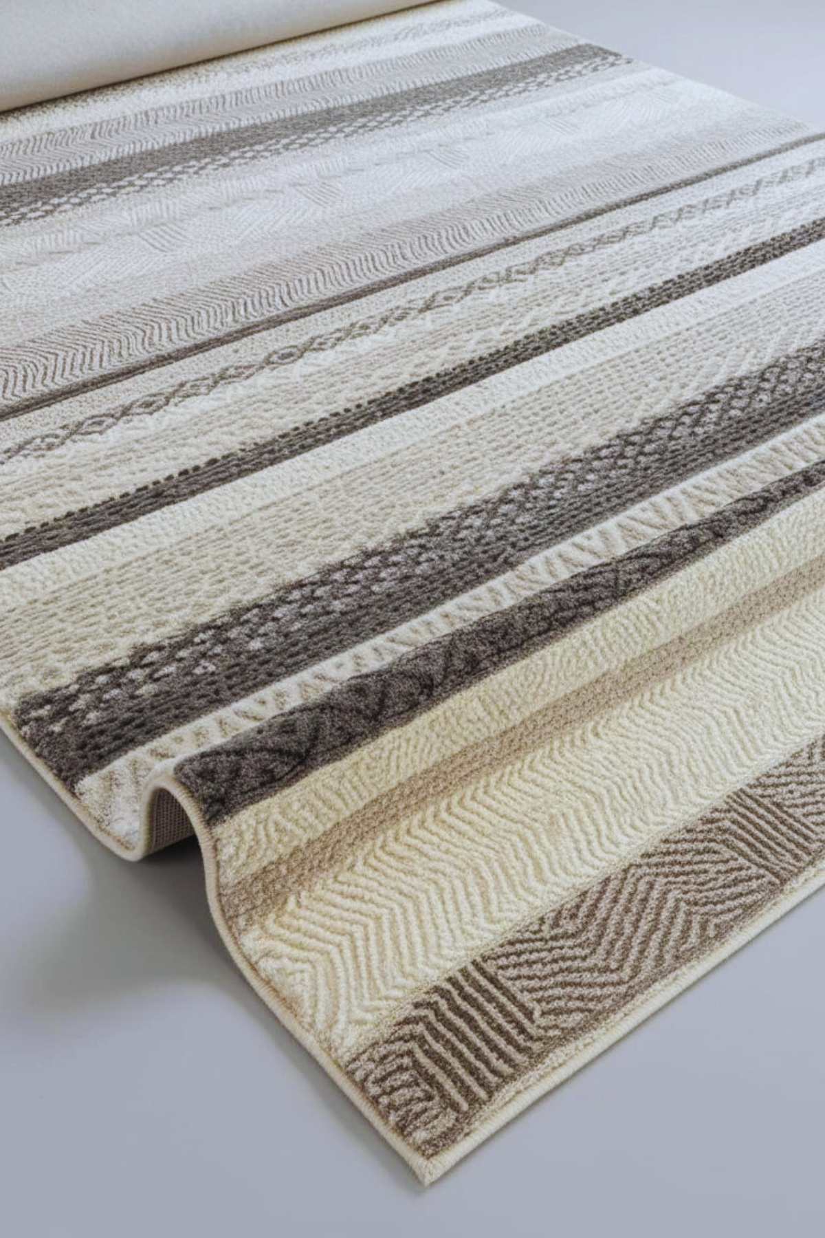 Comfy Halı Ritim 38433-665 Anti Alerjik Yumuşak Modern Krem/Gri Halı