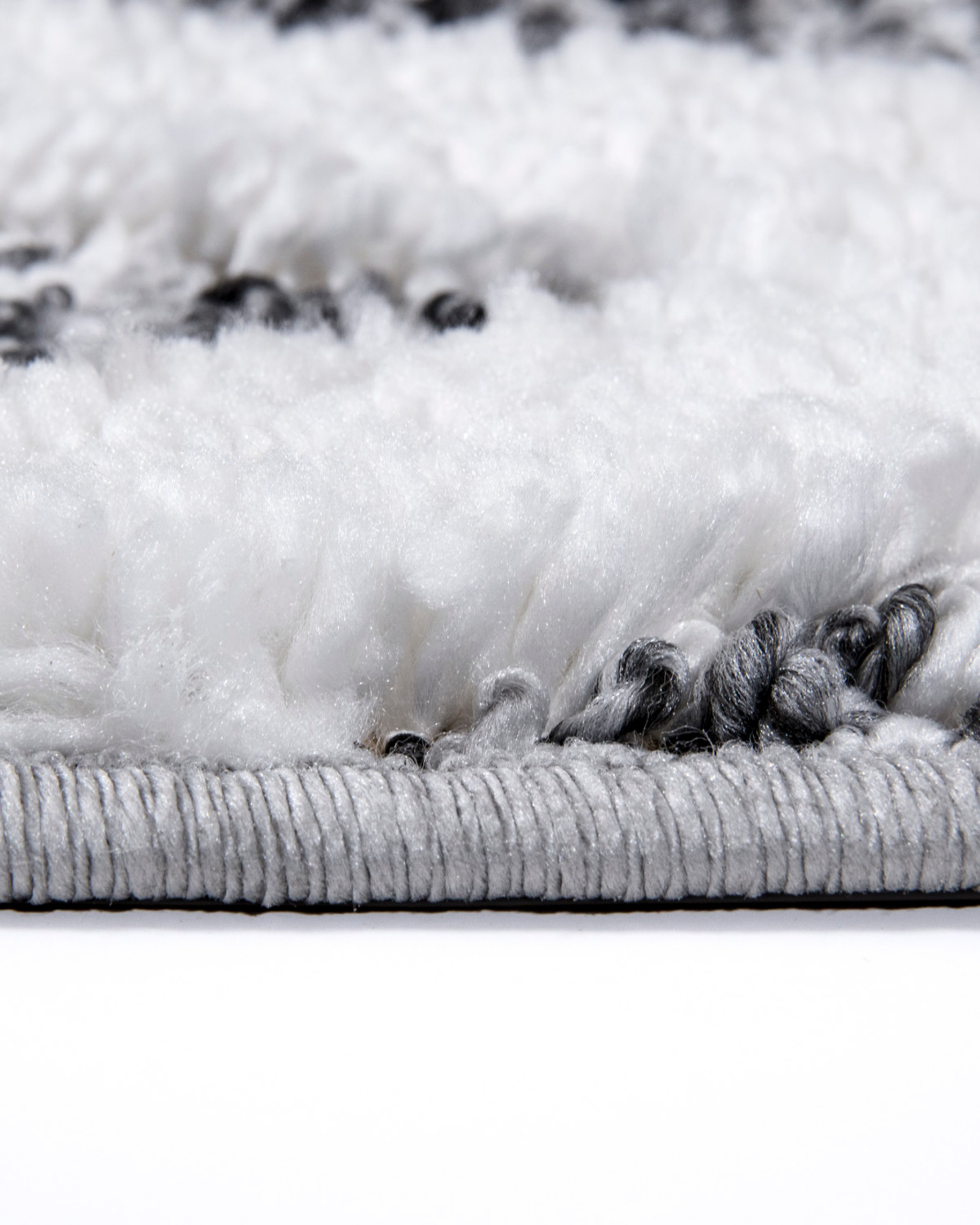 Comfy Halı Panda D523B R0912 Siyah Beyaz Shaggy Modern Halı