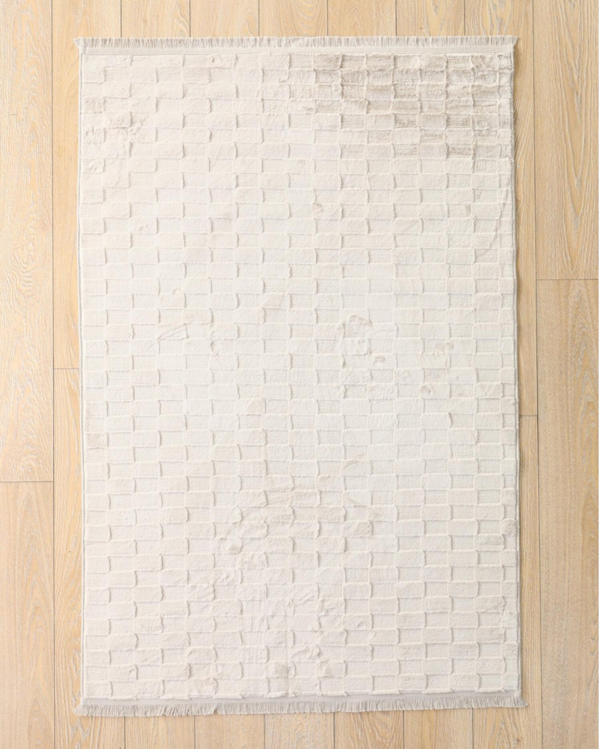 Comfy Halı Pofu Bej Yumuşak Dokulu Makinede Yıkanabilir Post Halı