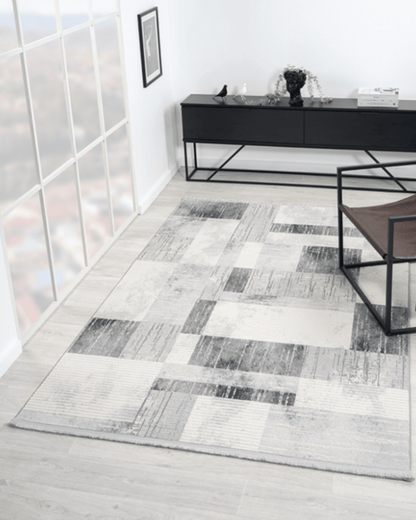 Comfy Halı Loya LY005G Gri Modern Tozumaz Halı