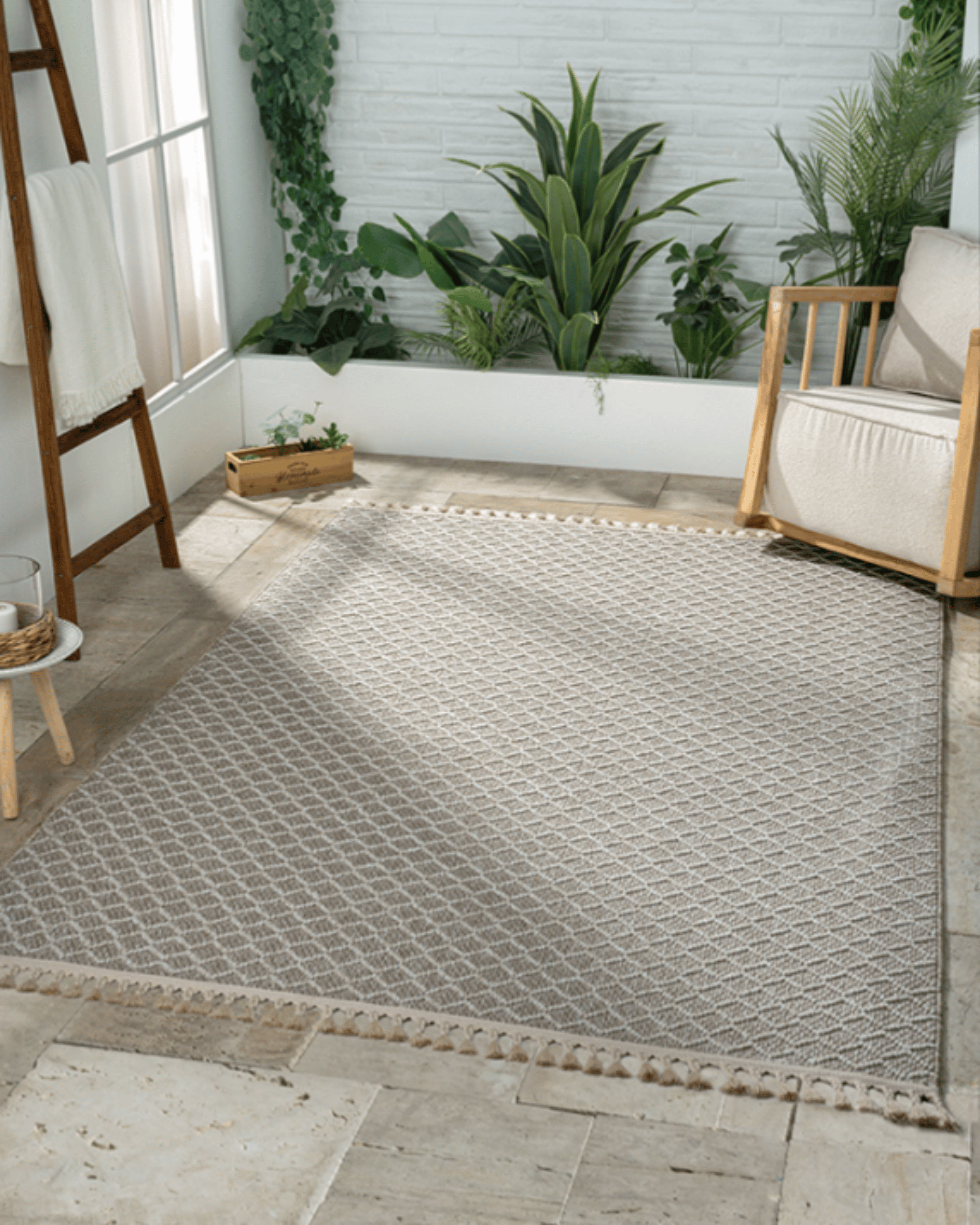 Comfy Halı Efes EF003A Kahverengi Bukleli Modern İskandinav Örgü Halı