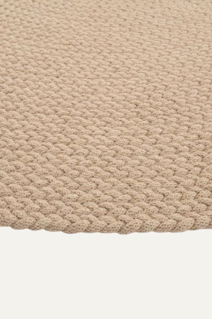 Comfy Halı Palm Petek Örgü Yuvarlak Bej Halı