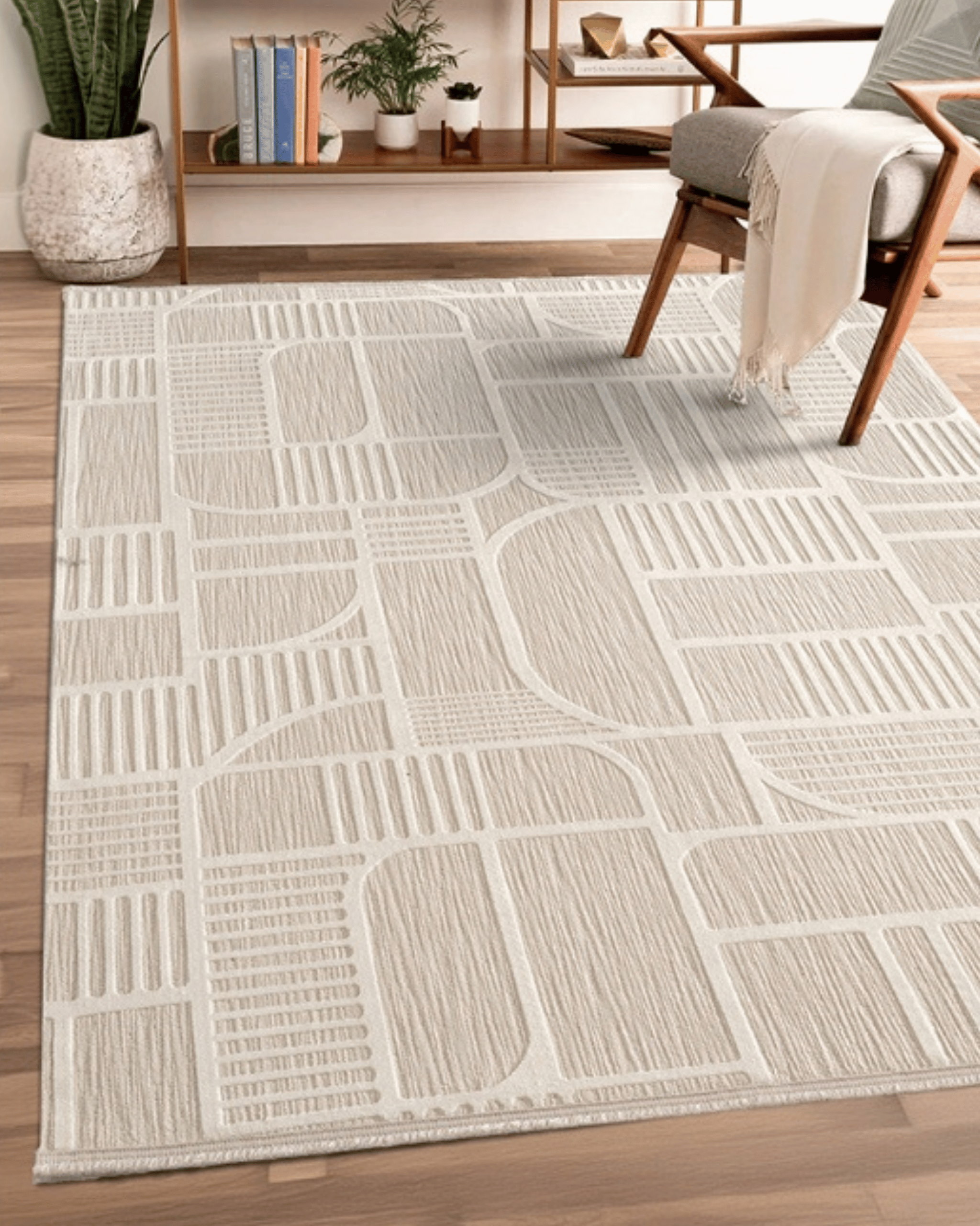 Comfy Halı Tual TL008A Krem Bohem Halı
