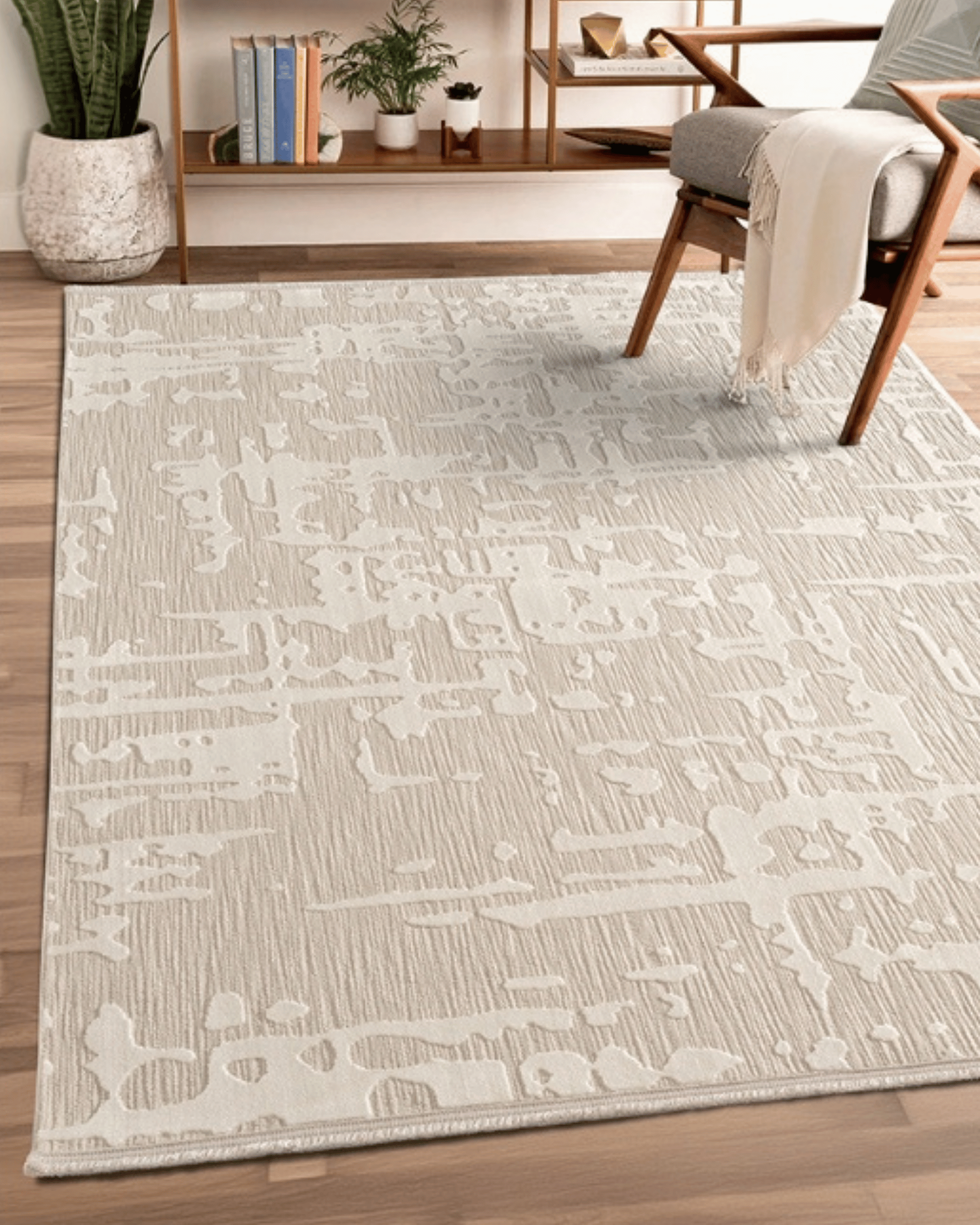 Comfy Halı Tual TL011A Krem Modern Halı
