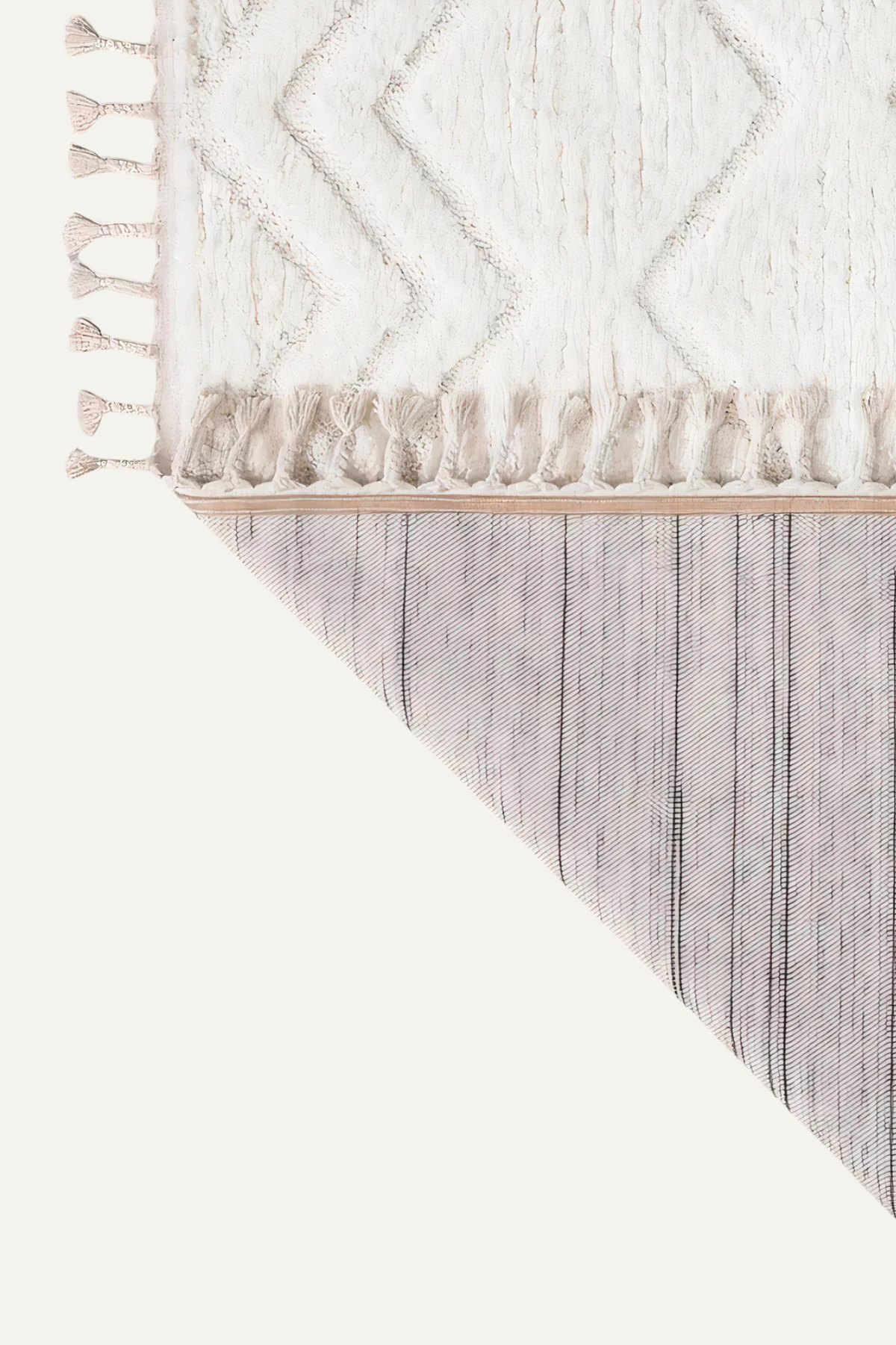 Comfy Halı Cloud D518B R0911 Beyaz Shaggy Modern Halı