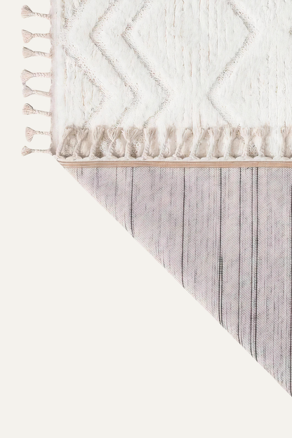 Comfy Halı Cloud D518B R0911 Beyaz Shaggy Modern Halı