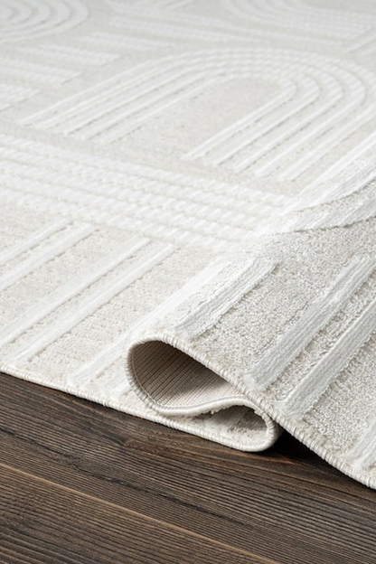 Comfy Halı Tual TL005A Krem Modern Bohem Halı