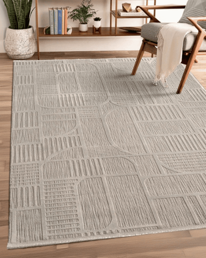 Comfy Halı Tual TL009A Gri Bohem Halı
