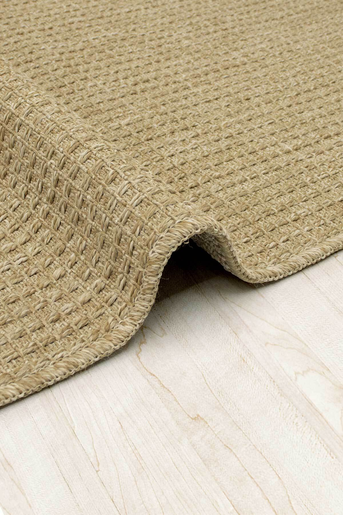 Comfy Halı Juta SSL0107 Bej Makinede Yıkanabilir Kaymaz Taban Sisal Dokuma Halı